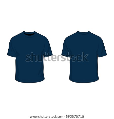 Download T Shirt Template Navy Blue Stock Vector 593575715 ...