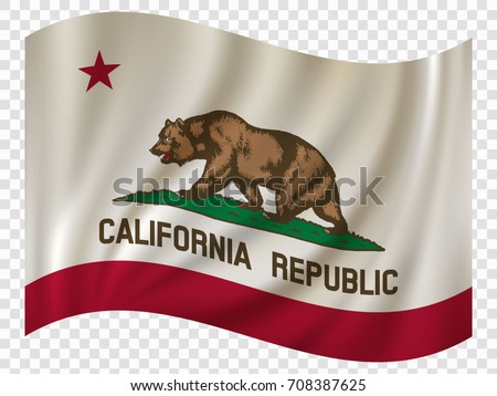 Waving Flag Of California Is A State USA Vector Illustration Waving Flag Of California Is A State USA Vector Illustration