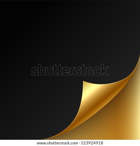 corner vector sticker Blank 523924918 Golden Stock Vector On Page Corner Curl