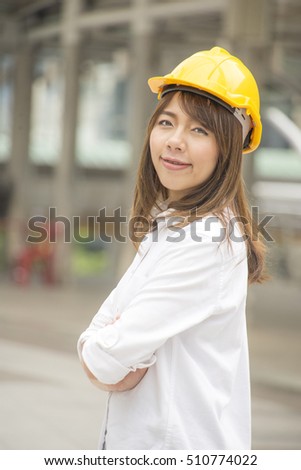 Young engineer asian women