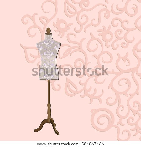 Ball Gown Pink Mannequin Hand Drawing Stock Vector 435635221 - Shutterstock