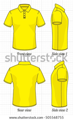 Tshirt Polo Template Set Front Side Stock Vector 505568755 - Shutterstock