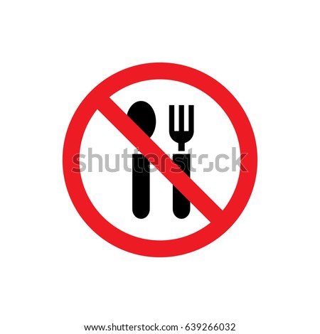 No Eating Icons Set Great Any Stock Vector 299584514 - Shutterstock