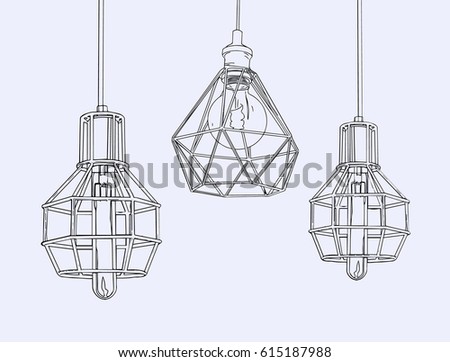 Collection Of Vintage Symbols Light Bulbs And Lamps Edison Hand Drawn Sketch Collection Of Vintage Symbols Light Bulbs And Lamps Edison Hand Drawn Sketch