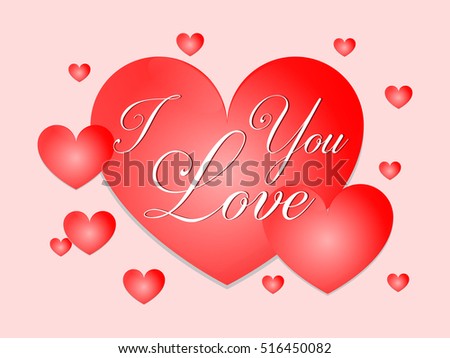 Valentines Dayillustration Paper Hearts Stock Vector 375464119 ...