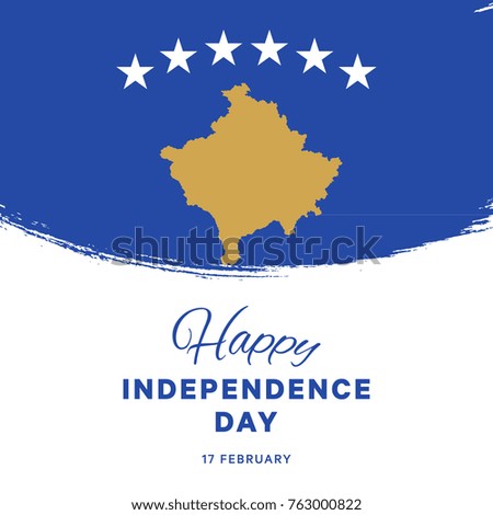 Happy Independence Day Kosovo Banner Layout Stock Vector ...