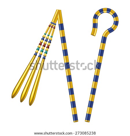 Crook Flail Originally Th Attributes God Stock Vector 273085238