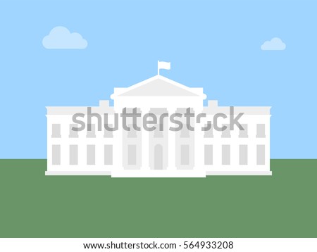 White House Flat Illustration Modern Vector Stock Vector 564933208