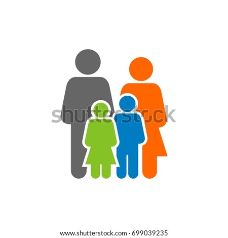 Family Human Figure Logo Template Stock Vector 699039235 - Shutterstock