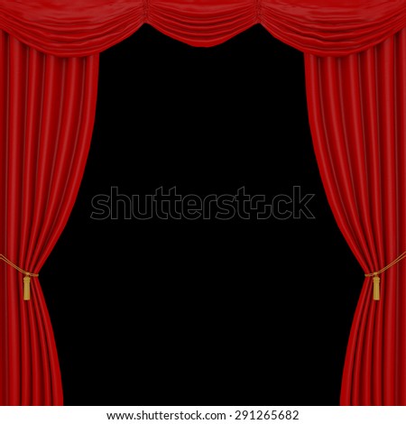 Curtains Ideas black theater curtains : Open Theater Drapes Stage Curtains Black Stock Illustration ...