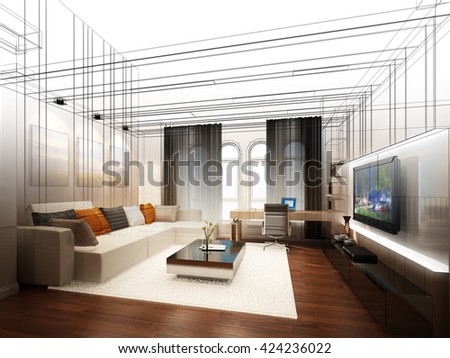 Interior Design Sketches Living Room interior design sketch stock images, royalty-free images & vectors Interior Design Sketches Living Room interior design sketch stock images, royalty-free images & vectors