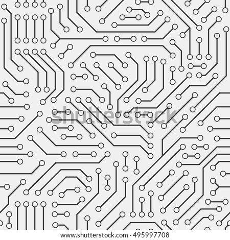 Computer Circuit Board Seamless Pattern Stock Vector 495997708 ...