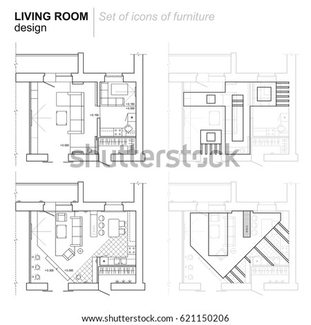 Furniture Design Plan set top view interior icon design stock vector 542323648 Furniture Design Plan set top view interior icon design stock vector 542323648