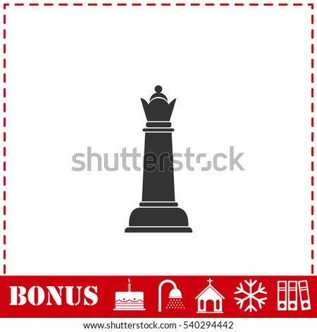 Chess icon flat. Simple vector symbol and bonus icon
