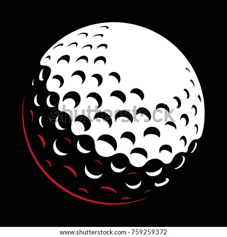 golf ball vector on dark background stock vector royalty free