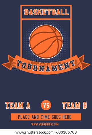 basketball tournament flyer template