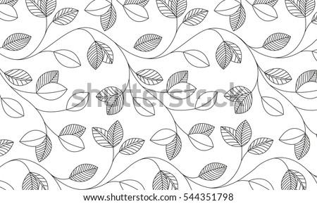 Vector Leaf Pattern 스톡 벡터 544351798 - Shutterstock