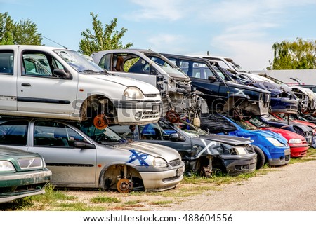 Car Junkyard Stock Images, RoyaltyFree Images amp; Vectors 