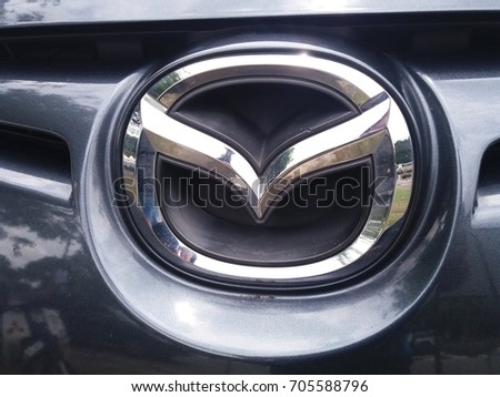Shah Alam , Malaysia - 28 August 2017 : View of logo MAZDA car