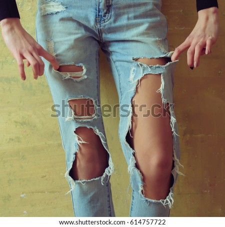 Female Feet Jeans Stock Images, Royalty-Free Images & Vectors ...