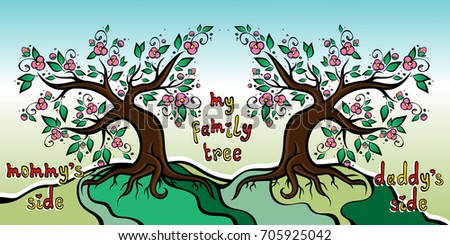 Genealogical Tree Concept Family Tree Template Stock Vector 591582170 Shutterstock Genealogical Tree Concept Family Tree Template Stock Vector 565921546