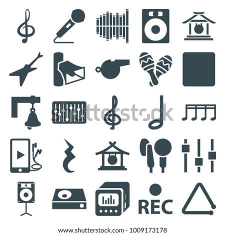 Sound Icons Set 25 Editable Filled Stock Vector 2018 1009173178
