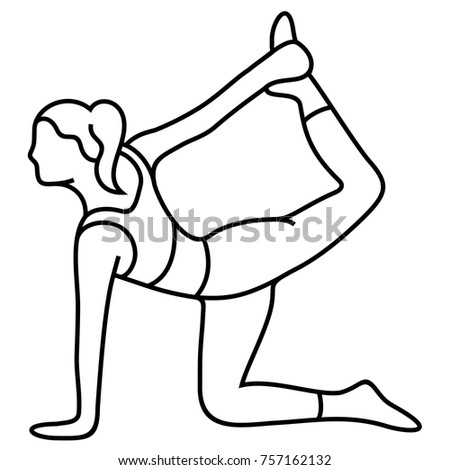 Yoga Poses Asana Poses Postures Vector Stock Vector 757162132 ...