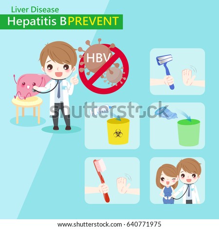 Cute Cartoon Doctor Hepatitis B Prevent Stock Vector 640771975 ...