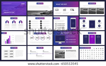 minimal purple blue presentation template you stock vector minimal purple blue presentation template you stock vector, Presentation templates
