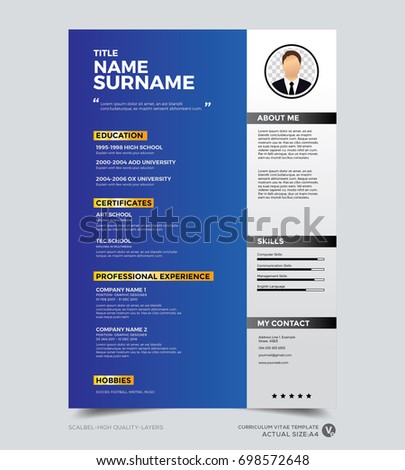 clean modern design template of resume cv template vector graphic layout - Cv Design Templates Vector clean modern design template of resume cv template vector graphic layout - Cv Design Templates Vector