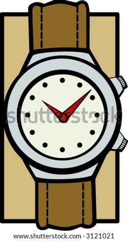 Leather Band Wrist Watch Stock Illustration 42198070 - Shutterstock
