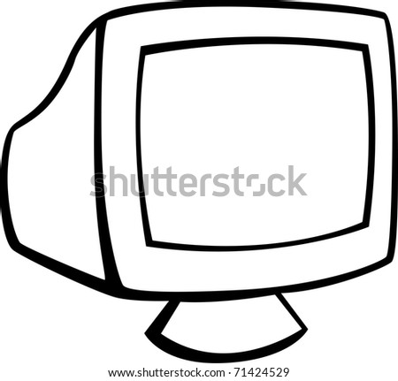 Cartoon Vector Outline Illustration Desk Stock Vector 45941119 ...