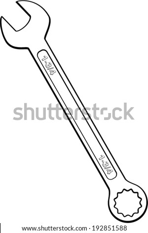 box vector wrench end Combination  Stock Wrench  192851588 Vector Shutterstock