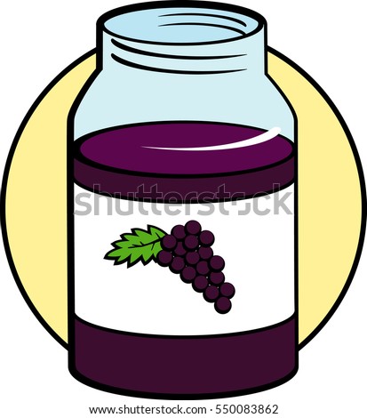 Grape Jelly Jar Stock Vector 227738482 - Shutterstock