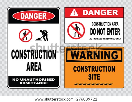 Site Safety Sign Construction Safety Warning Stock Vector 276039332 ...