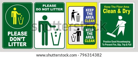 Clean Sticker Sign Office Please Do Stock Vector 796314382 ...