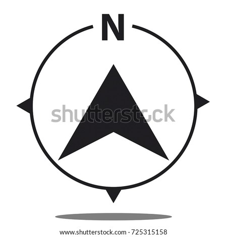 North Direction Compass Icon Vector Graphic Stock Vector 725315158 ...