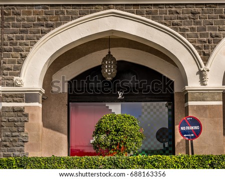MUMBAI, INDIA - JULY 9, 2017 : Louis Vuitton shop at South Mumbai.