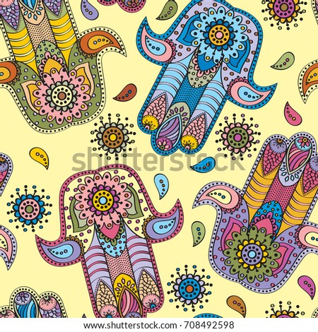 seamless vector indian hand drawn hamsa stock vector 708492598 seamless vector indian hand drawn hamsa stock vector 708492598