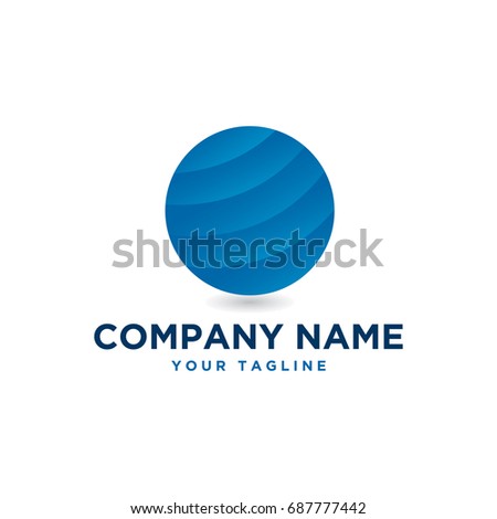 Isolated Round Shape Logo Blue Color Stock Vector 432631369 - Shutterstock