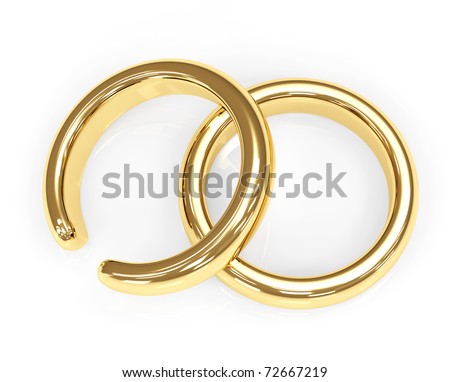  Rings  Linked Together Form Golden Shape Stock Illustration 