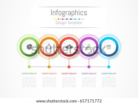 Vector Infographics Timeline Design Template 3d Stock Vector 566586028 