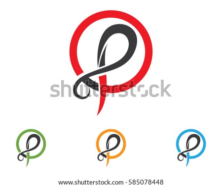 P Letter Logo Vector Stock Vector 585078448 - Shutterstock