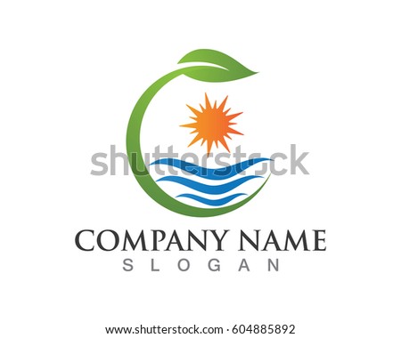 Naturally Made Logo Plant Sun Vector Stock Vector 498615313 - Shutterstock