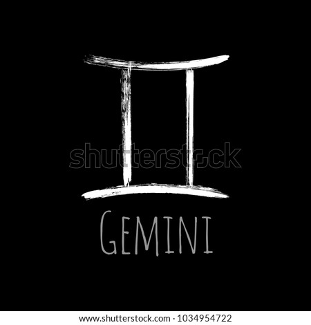 White Gemini Horoscope Icon Hand Painted Zodiac Vector Sign Astrological Icon Isolated Gemini White Gemini Horoscope Icon Hand Painted Zodiac Vector Sign Astrological Icon Isolated Gemini
