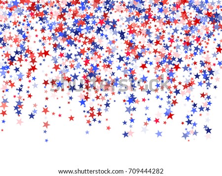 American Patriot Day Flying Falling Stars Stock Vector 709444282 ...