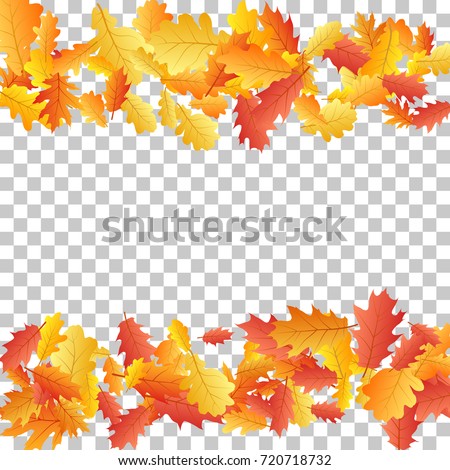 oak leaf border abstract background seasonal stock vector royalty