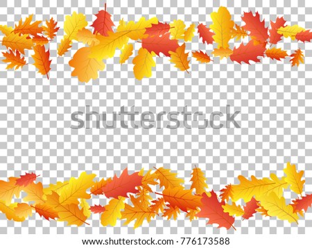oak leaf border abstract background seasonal stock vector royalty