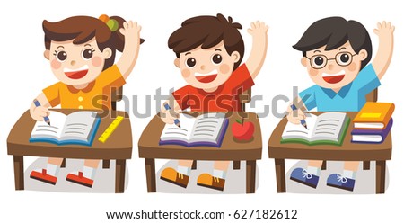 Stickman Illustration Featuring Kids Reading Books Stock Vector ...