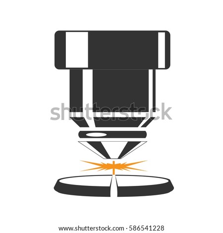 Laser Cutting Machine Vector Icon Stock Vector 586541228 - Shutterstock
